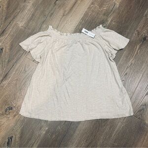 NWT Chico’s Off-Shoulder Textured Eyelet Top Large (Chico’s size 2)